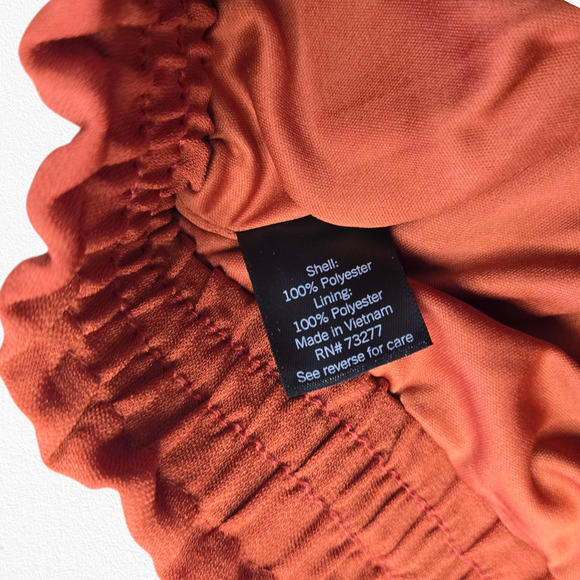 Simply Vera Vera Wang Rusty Orange High Rise Paperbag 7 Inch Shorts Size Medium - Picture 7 of 10